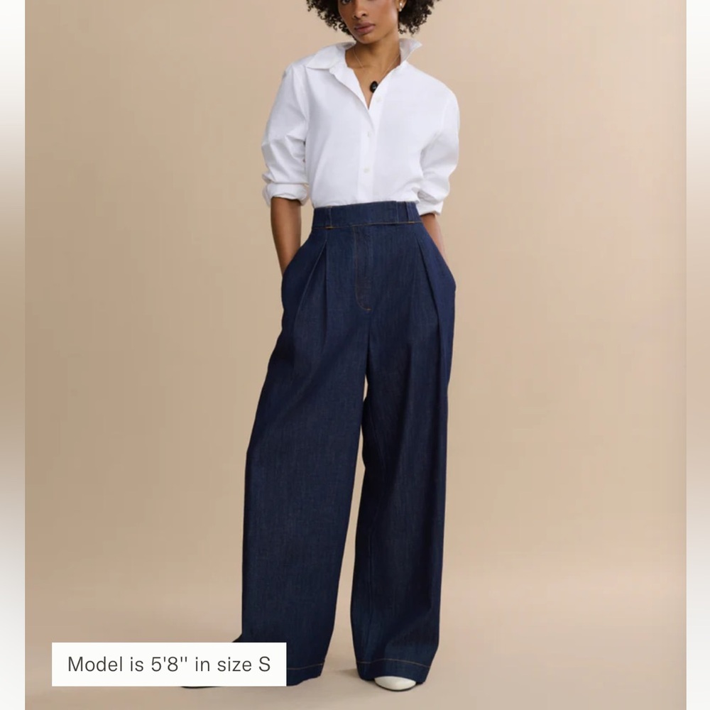 JENNI KAYNE Denim Newport Wide-Leg Trousers
